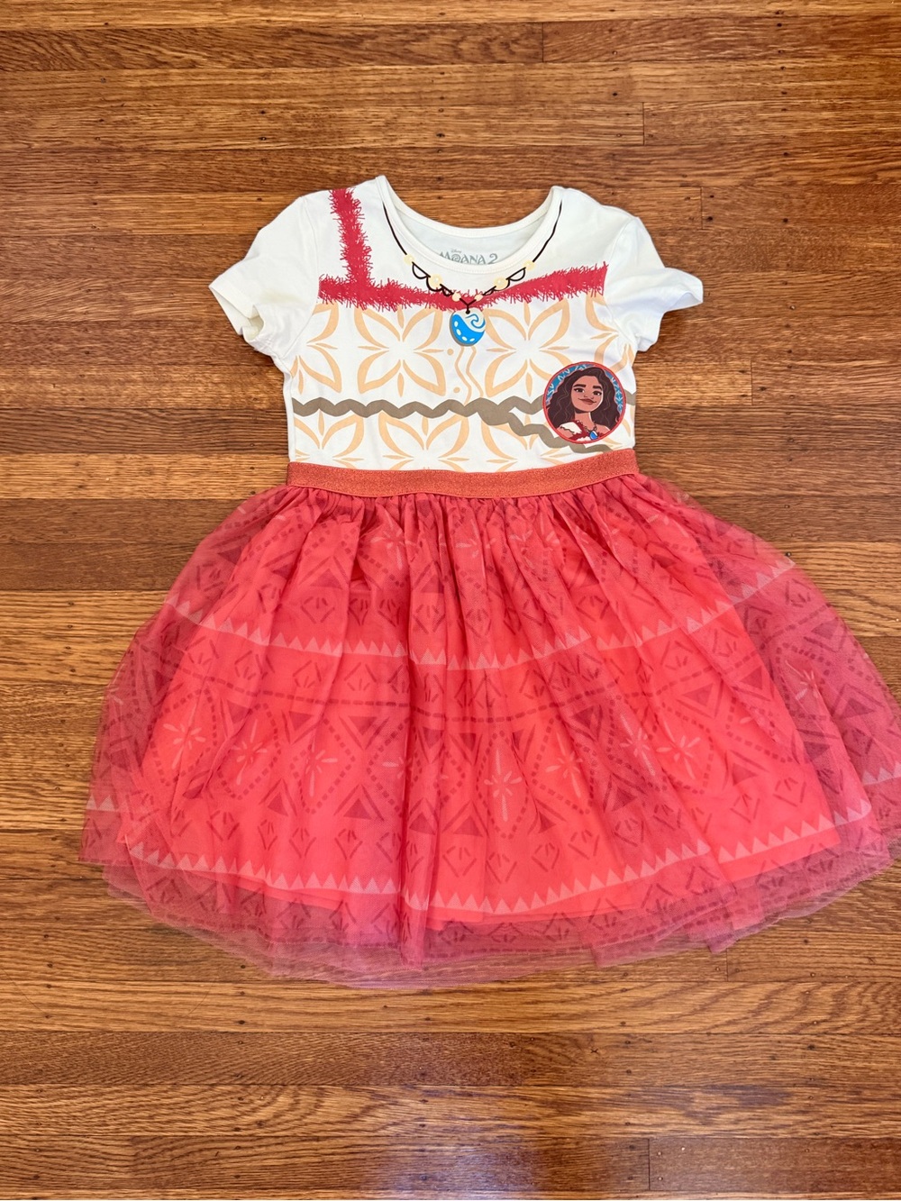 Moana Inspired Girls Coral Tulle Dress